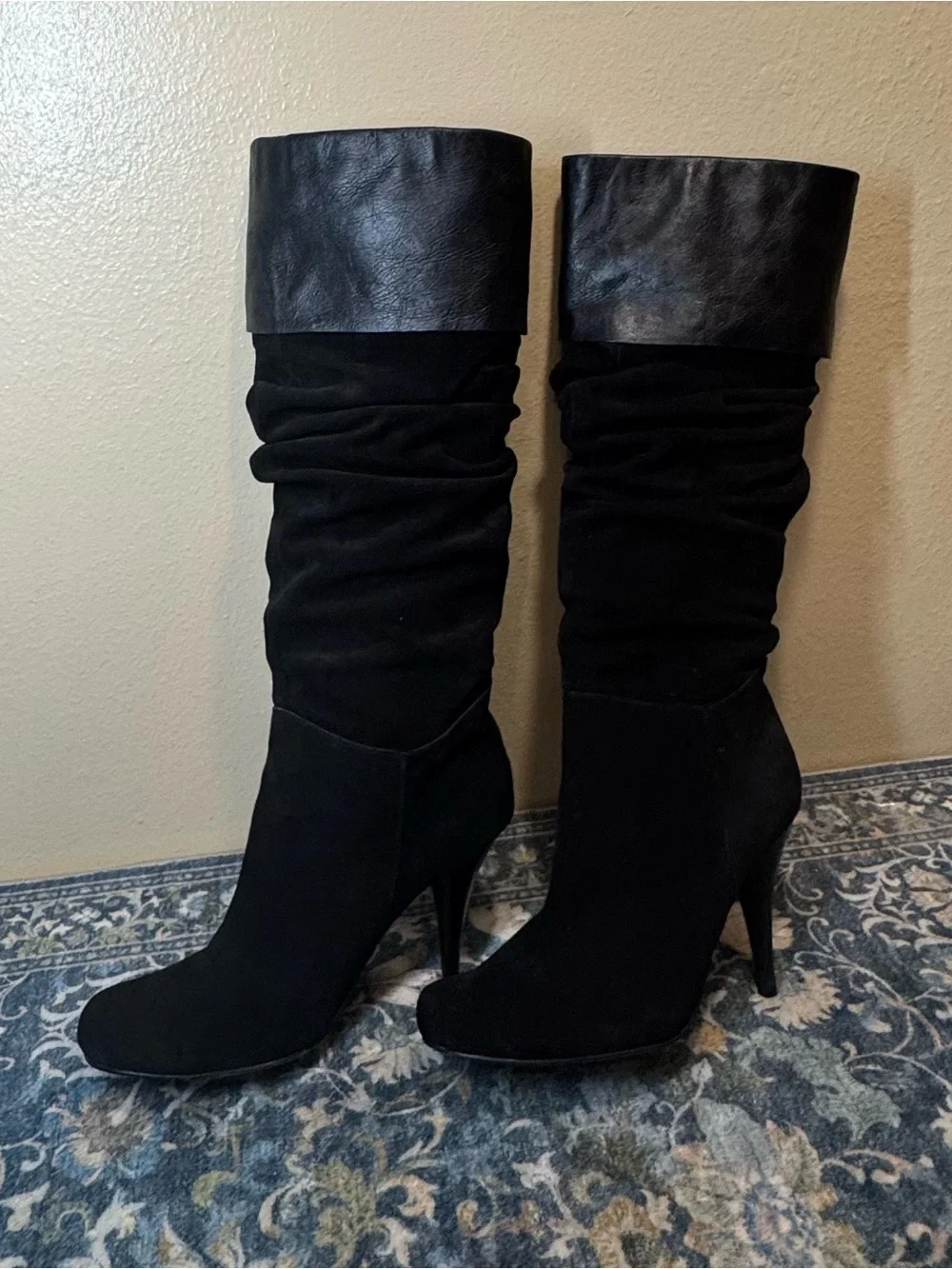 Women's Roberto Botella m Black Slouch High Heel Boots